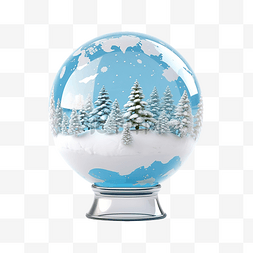 圣诞地球仪图 3d