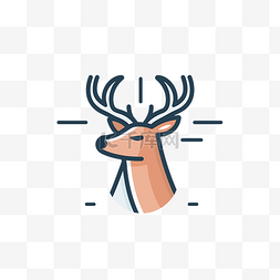 鹿头是标志 向量