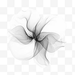 玫瑰水粉图片_抽象有机花线形状