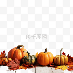 秋天的黄叶图片_秋季乡村组合物南瓜和树叶在木桌