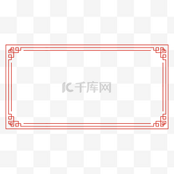 复古吉祥中国风图片_新年中式风格边框红色