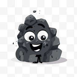 煤炭剪贴画头像卡通人物的煤炭 
