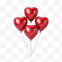 漂浮的爱心装饰图片_心形爱心气球氦气