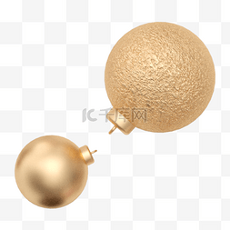 立体装饰球图片_圣诞饰品3d渲染装饰球