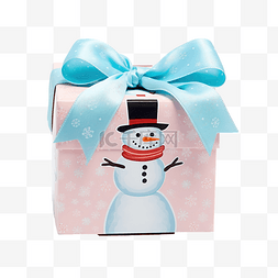 圣诞礼物盒背景图片_圣诞礼物盒雪人
