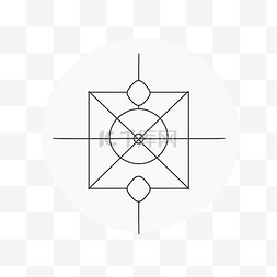 用黑线绘制的塔罗牌的禅宗符号 