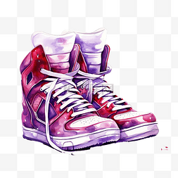 运动鞋 红 紫色
