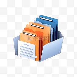 文档图片_最小风格的文档文件夹和语音框插