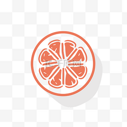 西柚背景图片_白色圆圈设计矢量图中的橙色水果
