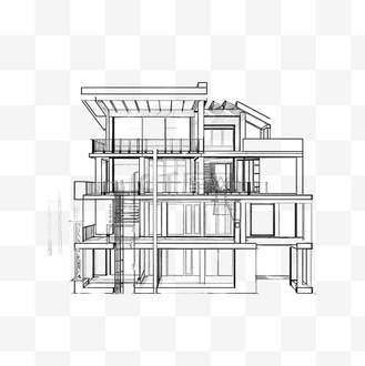整屋装修图片素材_最小风格的房屋建筑平面图插图