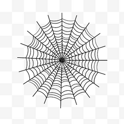 线描手绘插画图片_孤立的蜘蛛网涂鸦