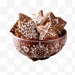 包里有饼干图片_碗里的姜饼饼干，木桌上有圣诞装