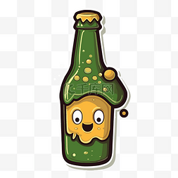 啤酒佐餐图片_可爱的卡通啤酒瓶剪贴画 向量