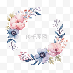 水绘水图片_水彩花框