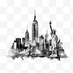 城市雕像图片_纽约