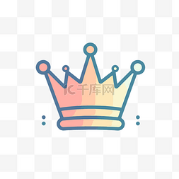 线条皇冠图标设计元素图片_线条设计中的皇冠图标 向量