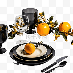 创造图片_为万圣节创造一系列餐桌装饰的想