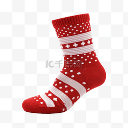 圣诞袜红色图片_红色圣诞袜
