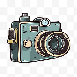 复古相机素材手绘图片_相机剪贴画复古复古相机手绘卡通