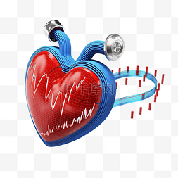 heart图片_Heart Rate Medical 3d 插图