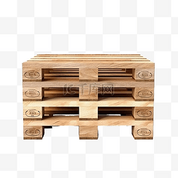 3d 渲染孤立的木托盘
