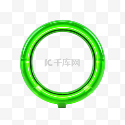 3d绿色圆柱背景图片_圆筒绿色霓虹灯