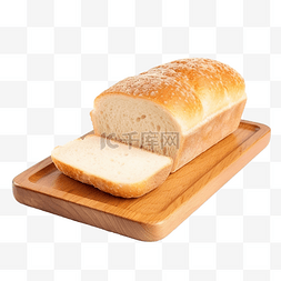 木板白色图片_孤立的木板上的面包