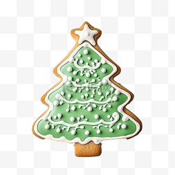 高糖高甜图片_木桌上装饰圣诞树糖饼干的顶部视