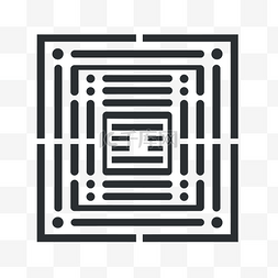 简单迷宫图片图片_几何设计的迷宫方形抽象插图 向
