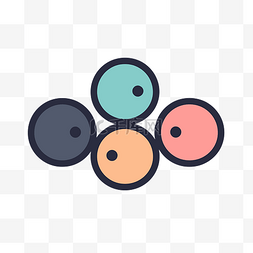 圆形排列图案图片_一组以圆形图案排列的彩色球 向