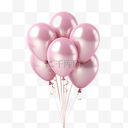 气球天图片_豪华粉色生日装饰气球