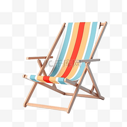 3d 沙滩椅与复制空间隔离 3d 渲染