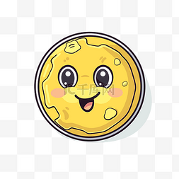黄色的硬币图片_一个微笑的黄色煎饼图标矢量图的