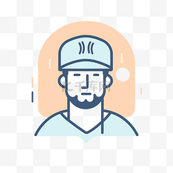 动物搞笑高清图图片_戴着棒球帽的男子的人物图标 向