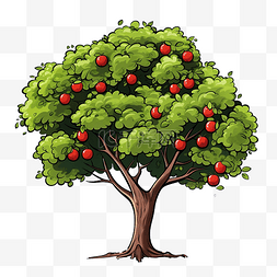 大苹果树免费插画