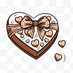 爱心巧克力巧克力图片_涂鸦风格巧克力糖果盒中的巧克力