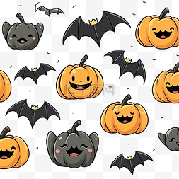 海德logo图片_可爱的南瓜蝙蝠万圣节捣蛋涂鸦绘