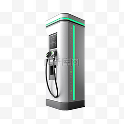 加油站素材图片_电动汽车电池充电站新能源技术3d