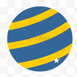 圆形黄色星球图片_星球蓝色圆形