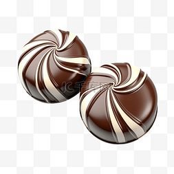 巧克力糖果 3d 插图