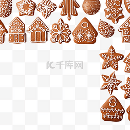 木桌上的传统圣诞姜饼，有复印空