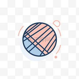 毛线球背景图片_地球仪的彩色线图标 向量