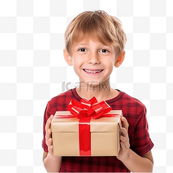玩法中公告图片_有圣诞礼物的快乐的孩子