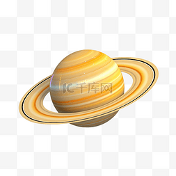 天文卡通图片_3d 卡通行星土星行星与环 3d 插图 3