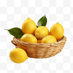 柳条碗里的柠檬