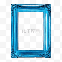 正方形木盒子图片_蓝色木框png文件