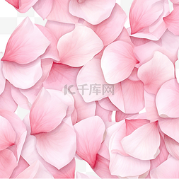 粉色自然图片_水彩粉色玫瑰花瓣无缝图案背景