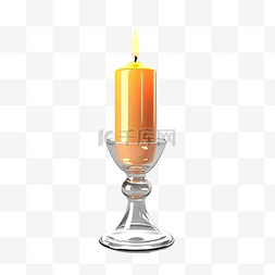 烛台上燃烧的蜡烛