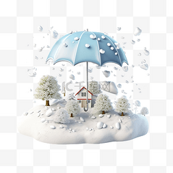 下雪图片下雪天气图片_雨雪天气3D渲染