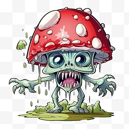 人物cg图片_可爱的僵尸蘑菇卡通人物